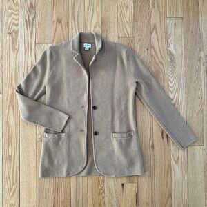 J. Crew Factory Sweater Blazer, Women's Size S, Color: tan.